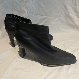 Nine West Soft Leather Heeled ankle Booties | Size 11